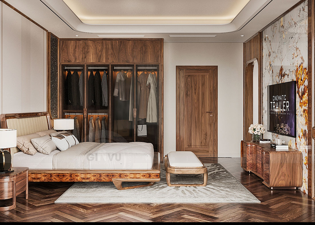 thiết kế biệt thự bán hầm tân cổ điển nhà anh Trung 26