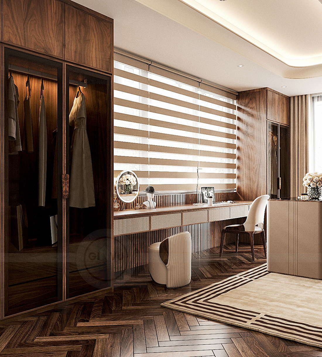 thiết kế biệt thự bán hầm tân cổ điển nhà anh Trung 27