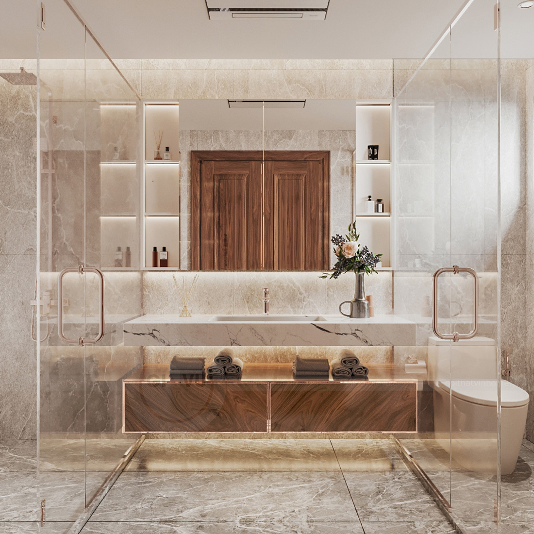 thiết kế biệt thự bán hầm tân cổ điển nhà anh Trung 29