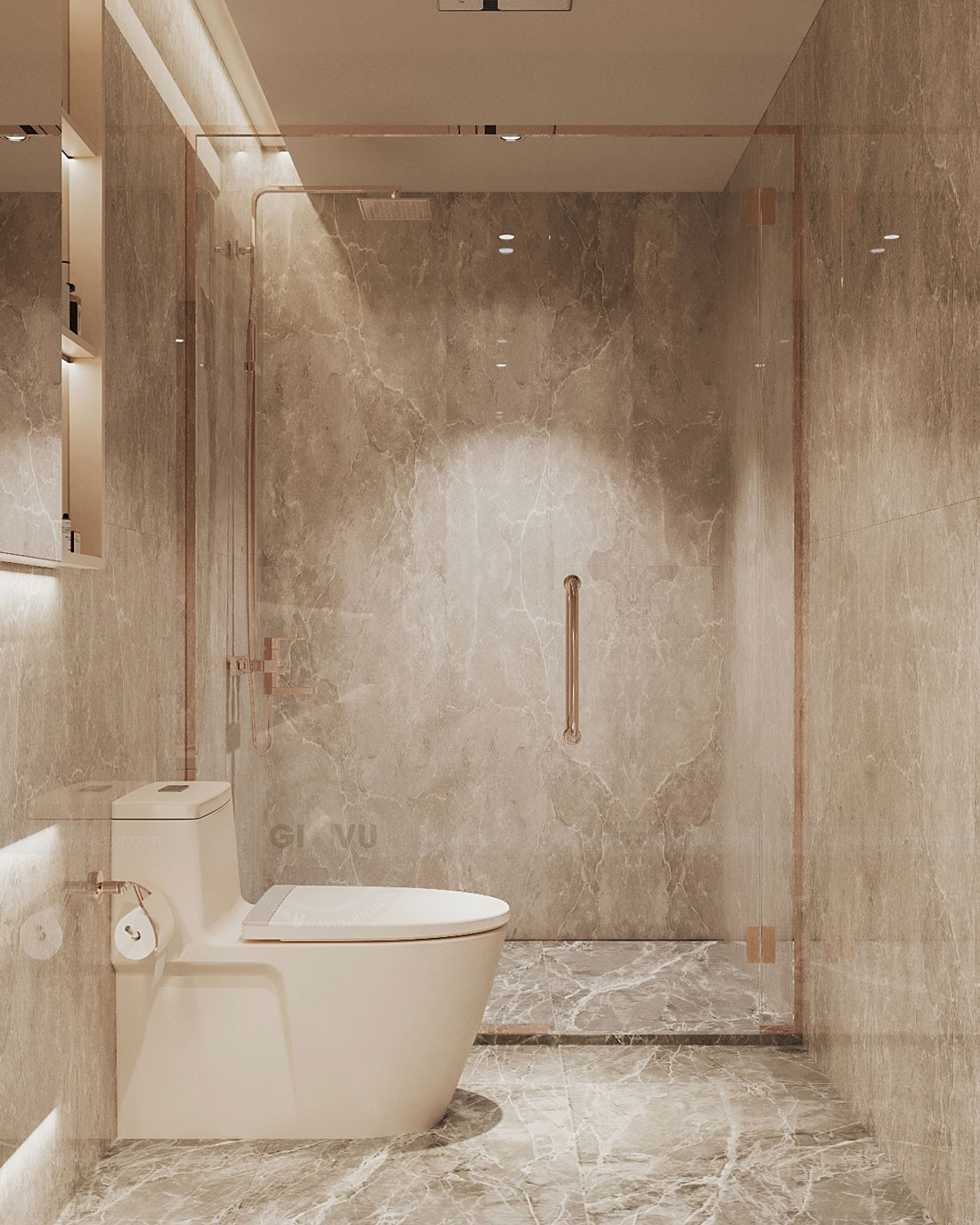 thiết kế biệt thự bán hầm tân cổ điển nhà anh Trung 36