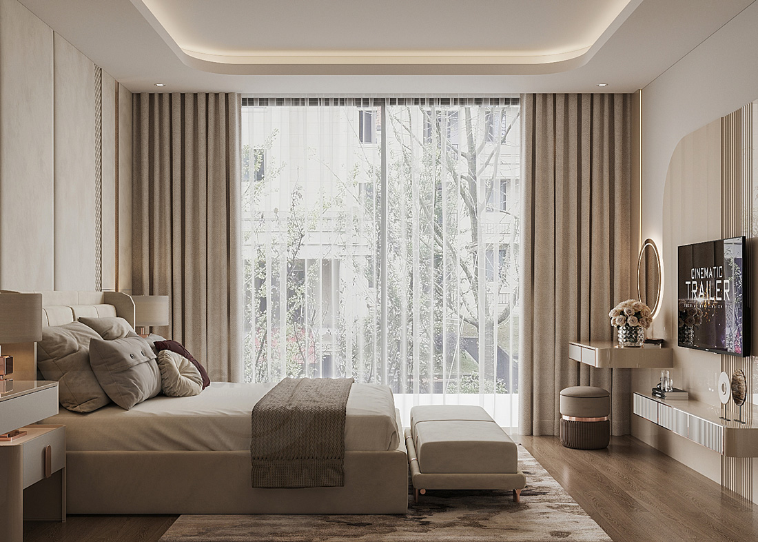 thiết kế biệt thự bán hầm tân cổ điển nhà anh Trung 40