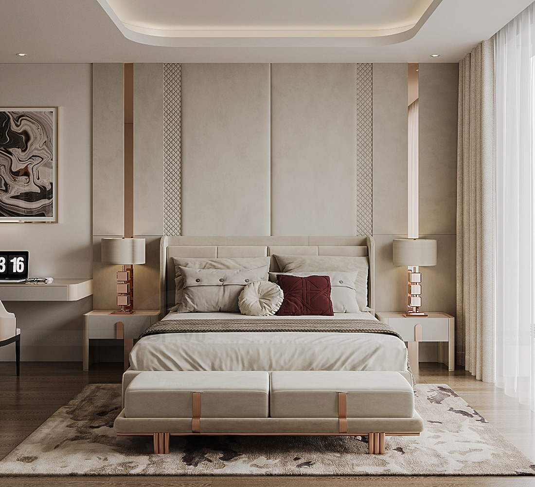 thiết kế biệt thự bán hầm tân cổ điển nhà anh Trung 41