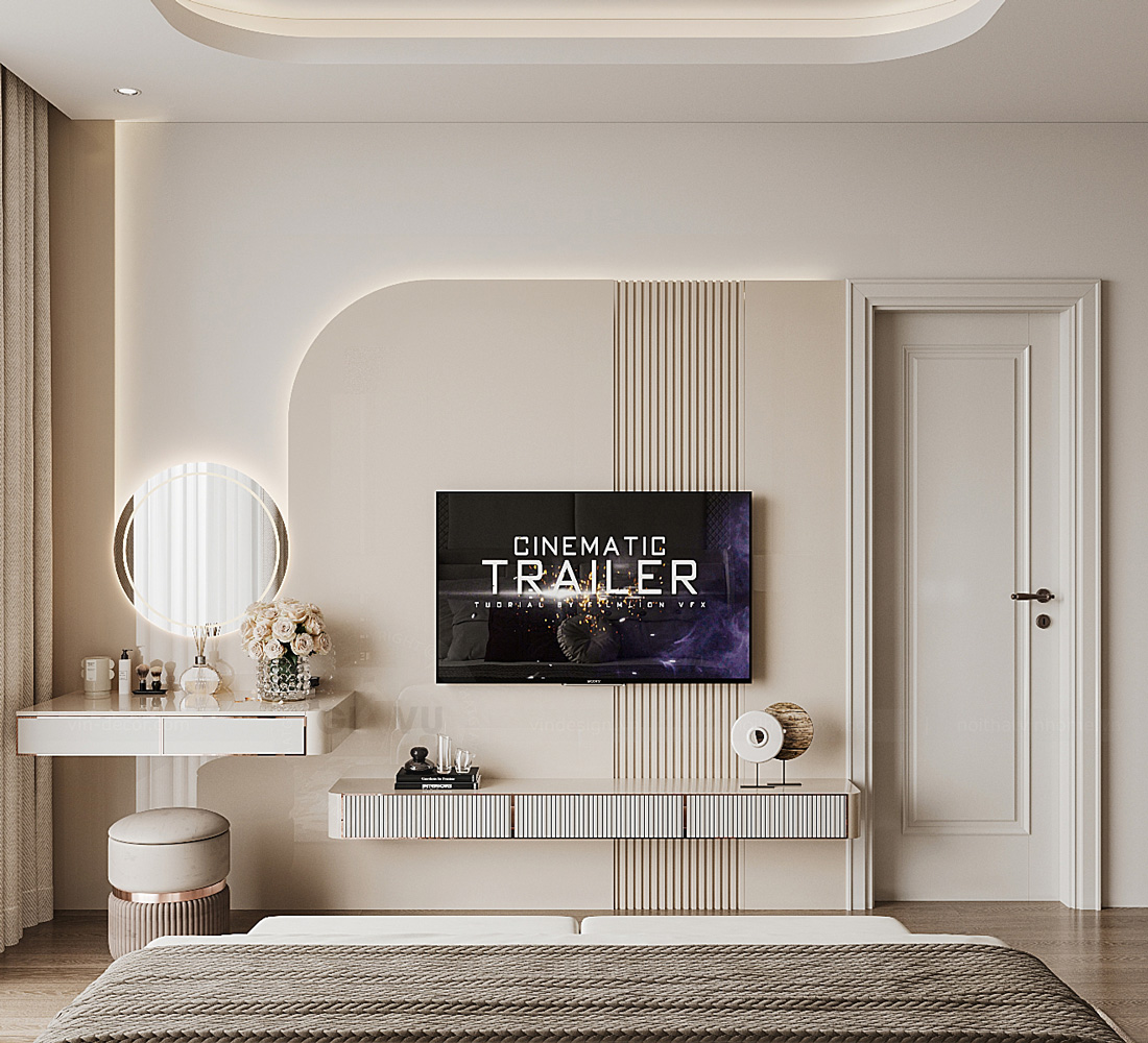 thiết kế biệt thự bán hầm tân cổ điển nhà anh Trung 42