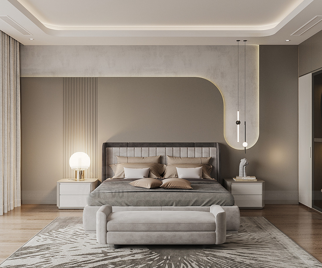 thiết kế biệt thự bán hầm tân cổ điển nhà anh Trung 46