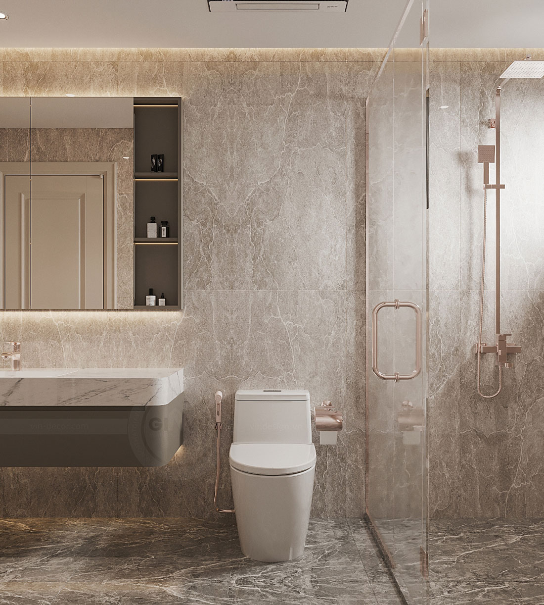 thiết kế biệt thự bán hầm tân cổ điển nhà anh Trung 51