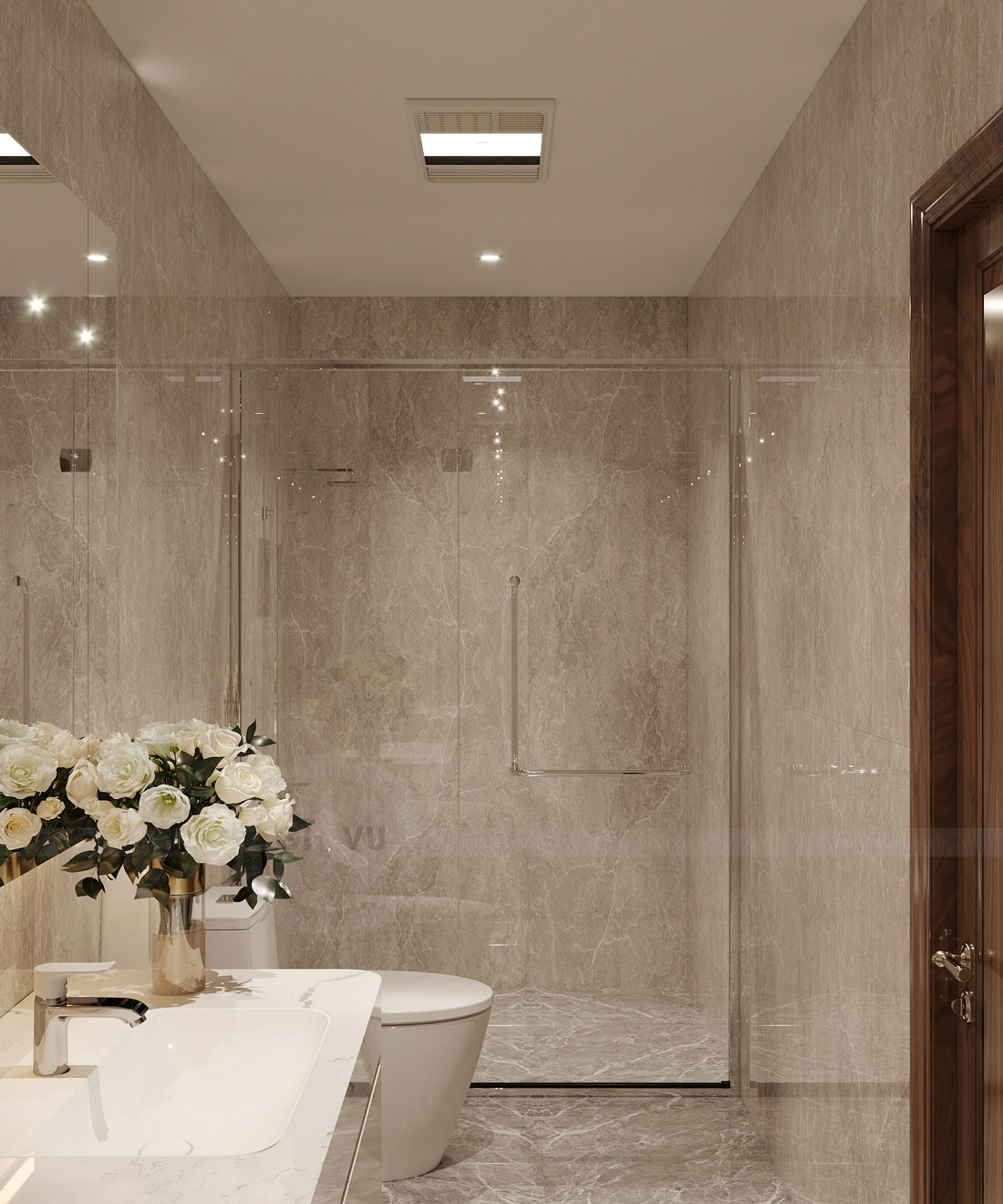 thiết kế biệt thự bán hầm tân cổ điển nhà anh Trung 60