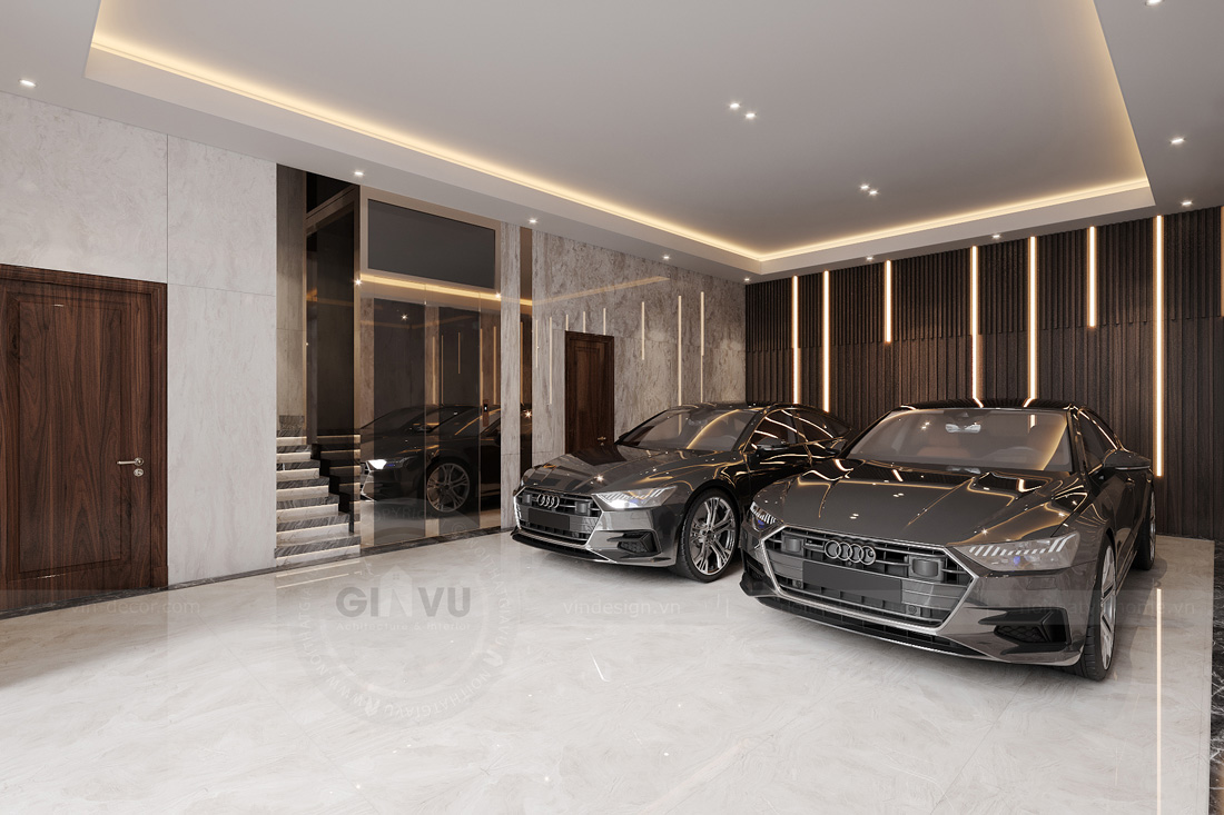 thiết kế biệt thự bán hầm tân cổ điển nhà anh Trung 9