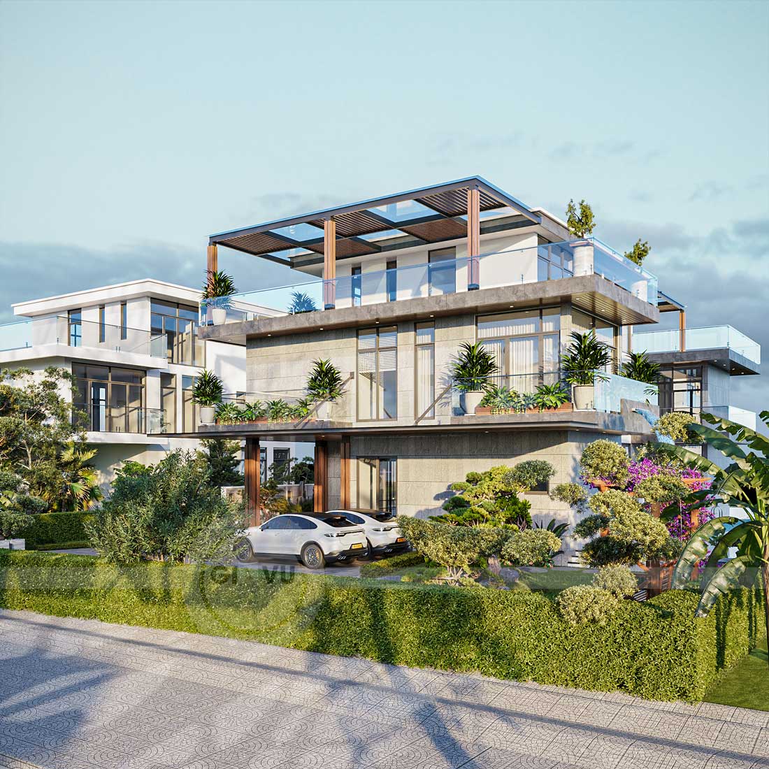 thiết kế nội thất biệt thự Legacy Hill nhà anh Hoàng 1