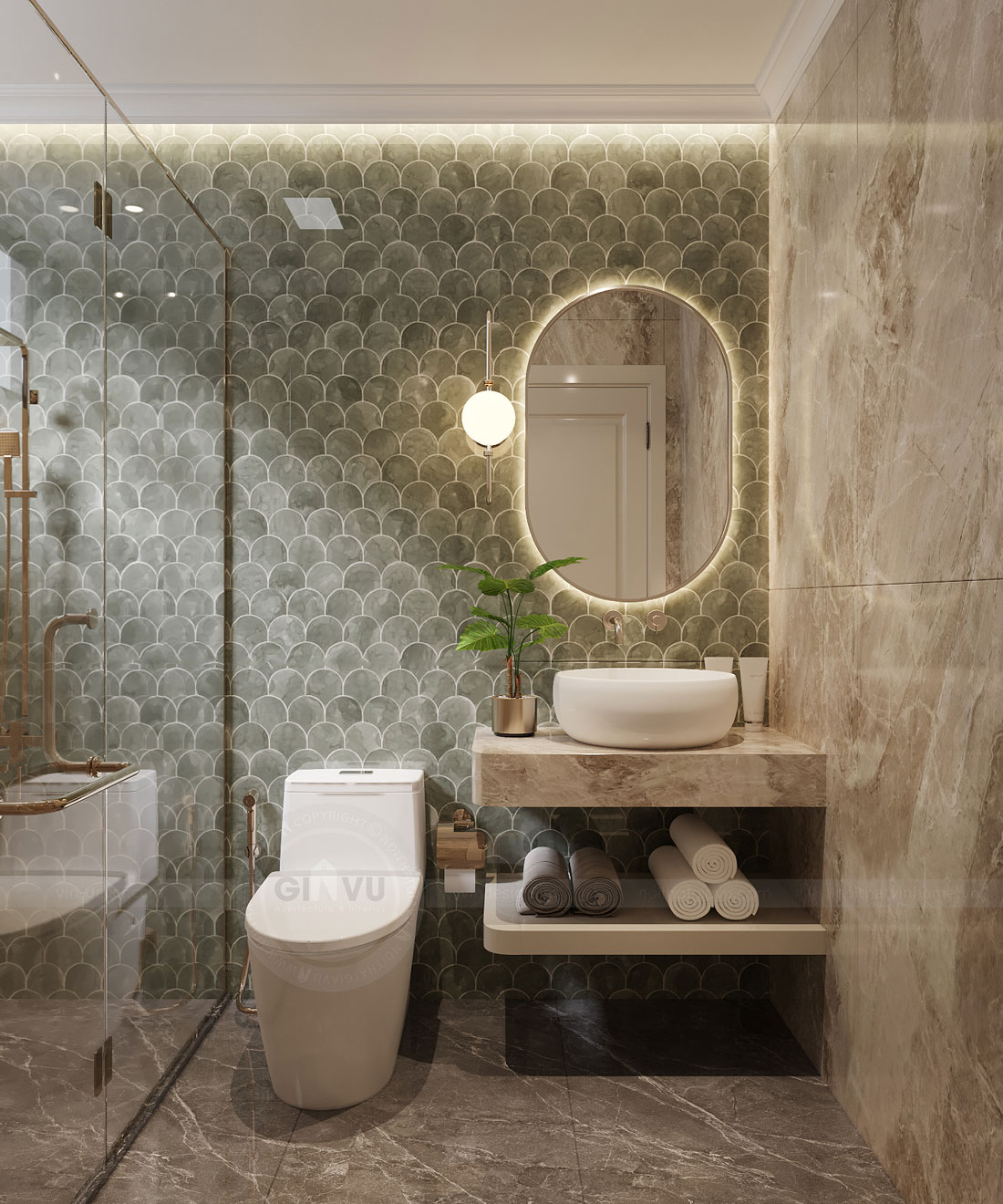 thiết kế nội thất biệt thự Legacy Hill nhà anh Hoàng 66