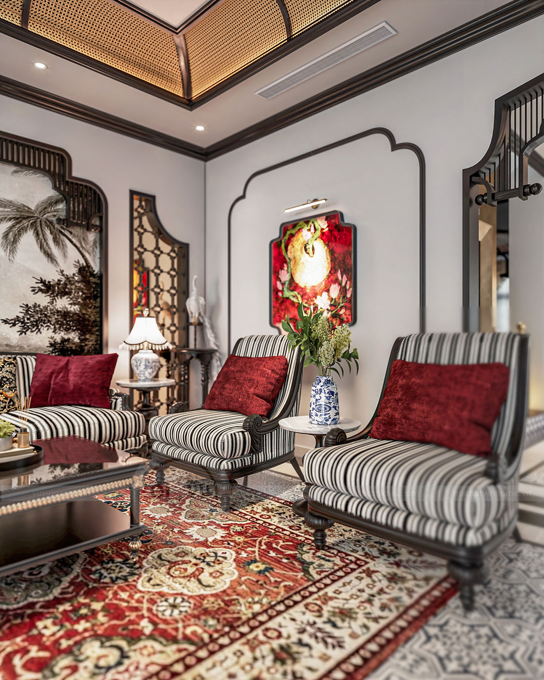 thiết kế thi công biệt thự Vinhomes Vũ Yên nhà anh Trung 9