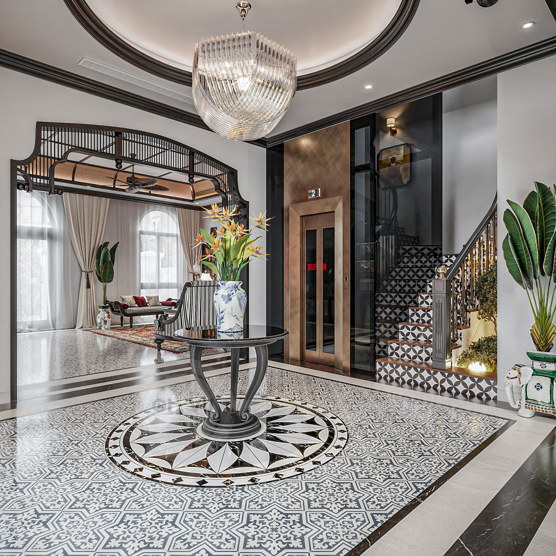 thiết kế thi công biệt thự Vinhomes Vũ Yên nhà anh Trung 14