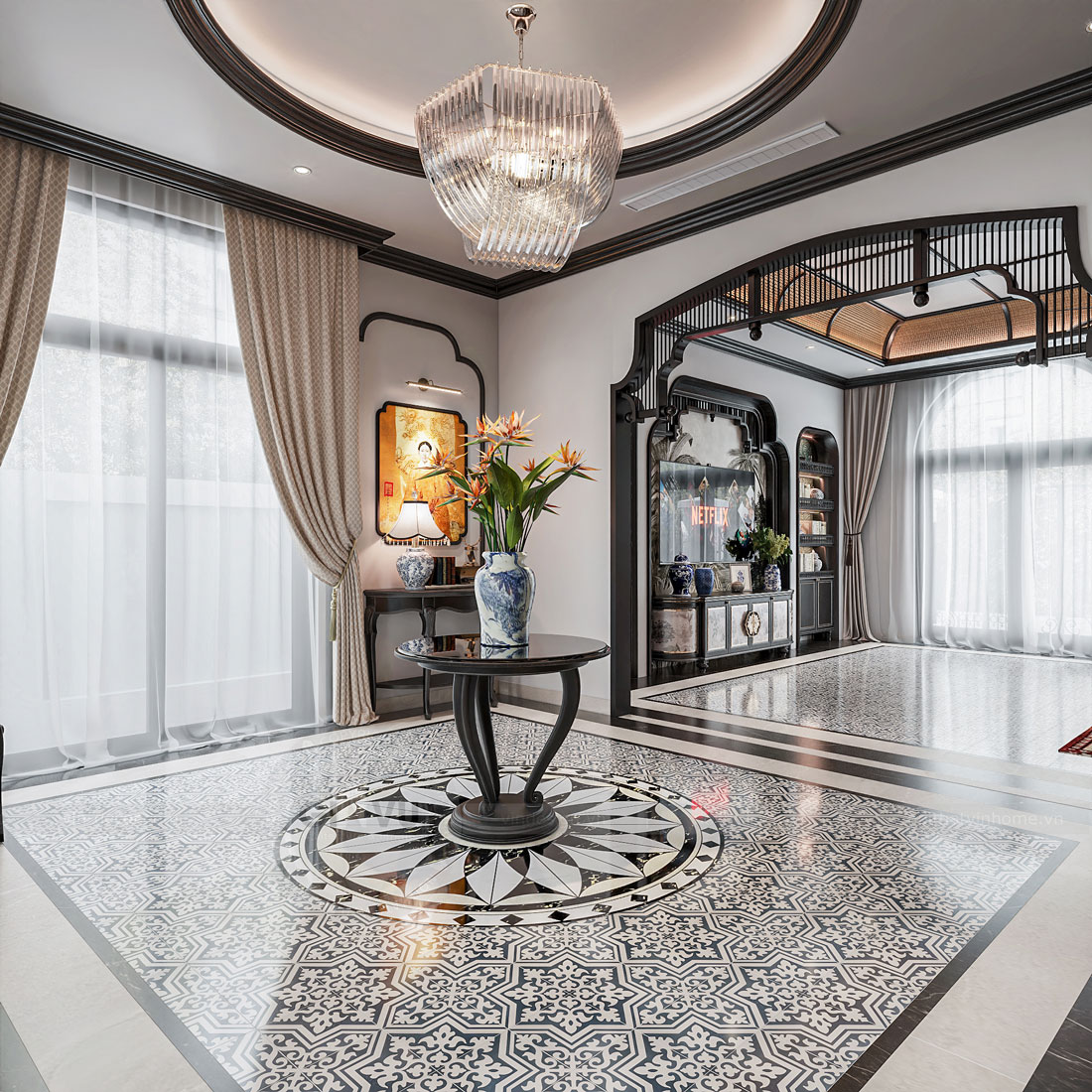 thiết kế thi công biệt thự Vinhomes Vũ Yên nhà anh Trung 15