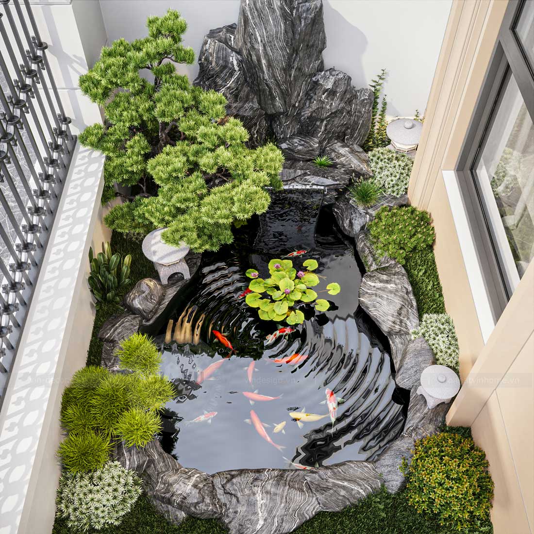 thiết kế thi công biệt thự Vinhomes Vũ Yên nhà anh Trung 2