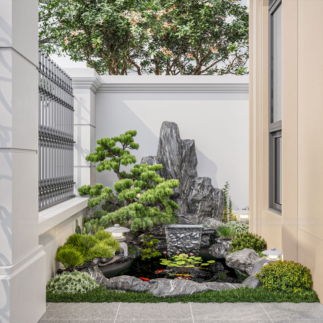 thiết kế thi công biệt thự Vinhomes Vũ Yên nhà anh Trung 3