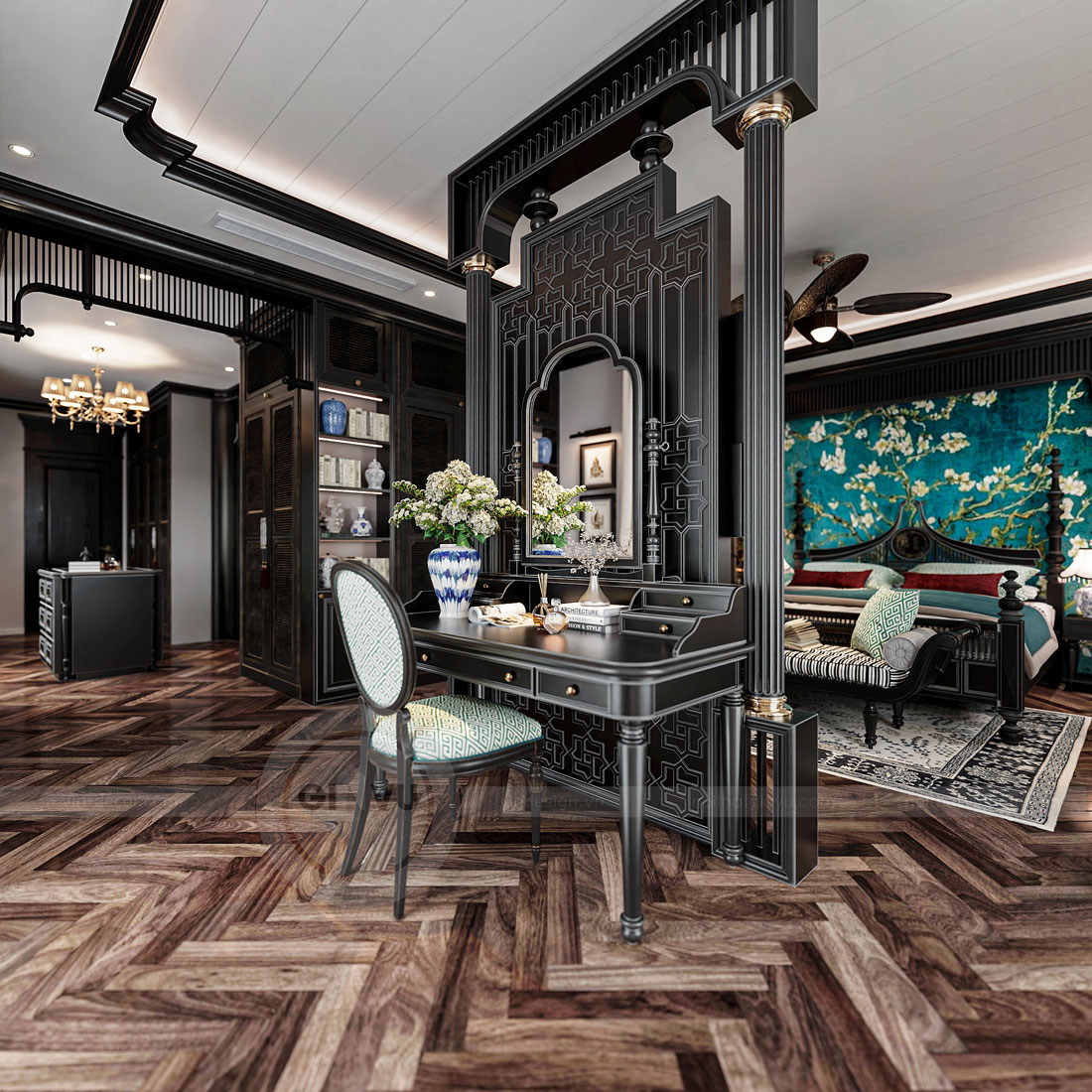 thiết kế thi công biệt thự Vinhomes Vũ Yên nhà anh Trung 32