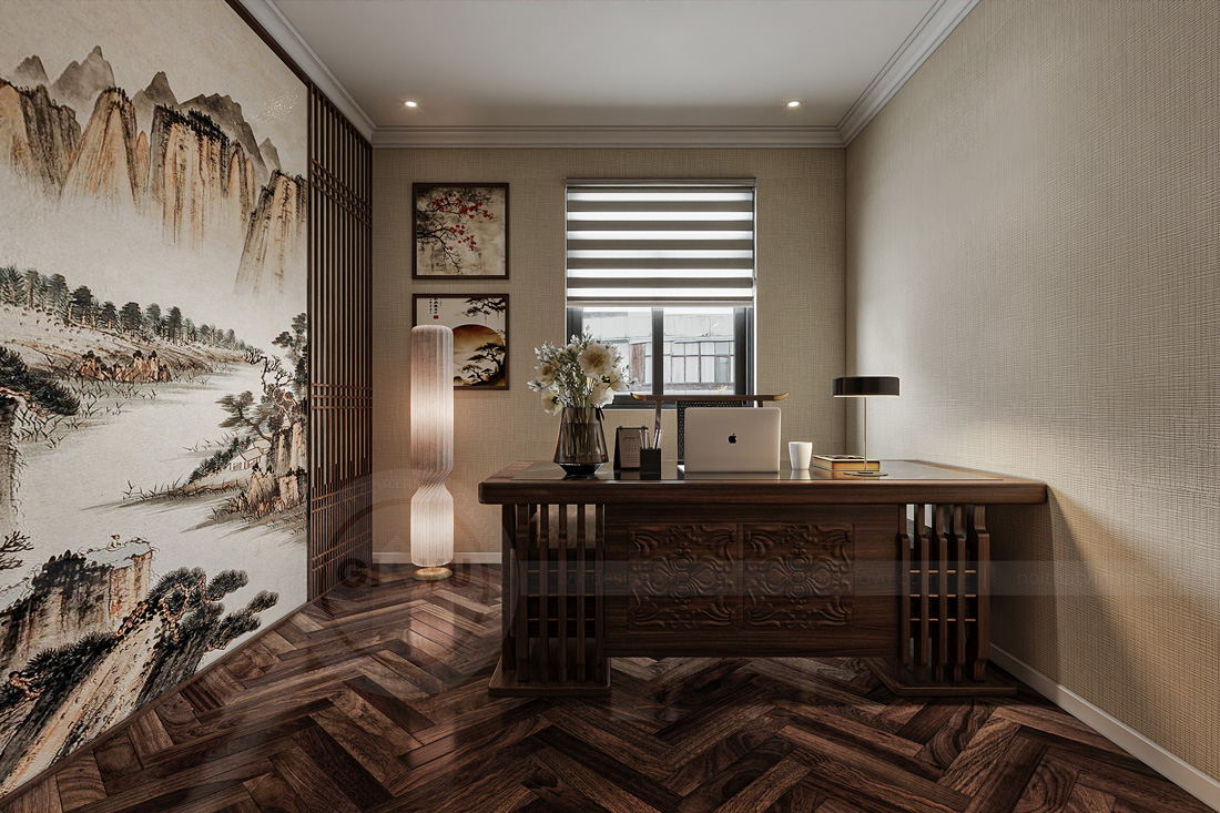 thiết kế thi công biệt thự Vinhomes Vũ Yên nhà anh Trung 42