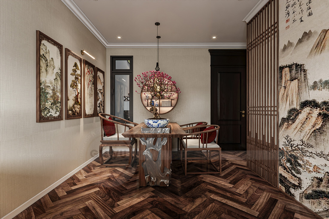 thiết kế thi công biệt thự Vinhomes Vũ Yên nhà anh Trung 43