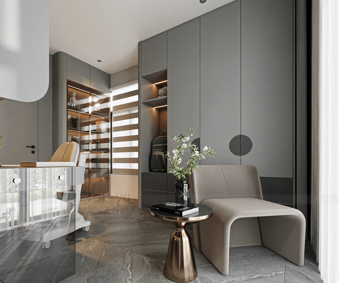 thiết kế thi công biệt thự Vinhomes Vũ Yên nhà anh Trung 50