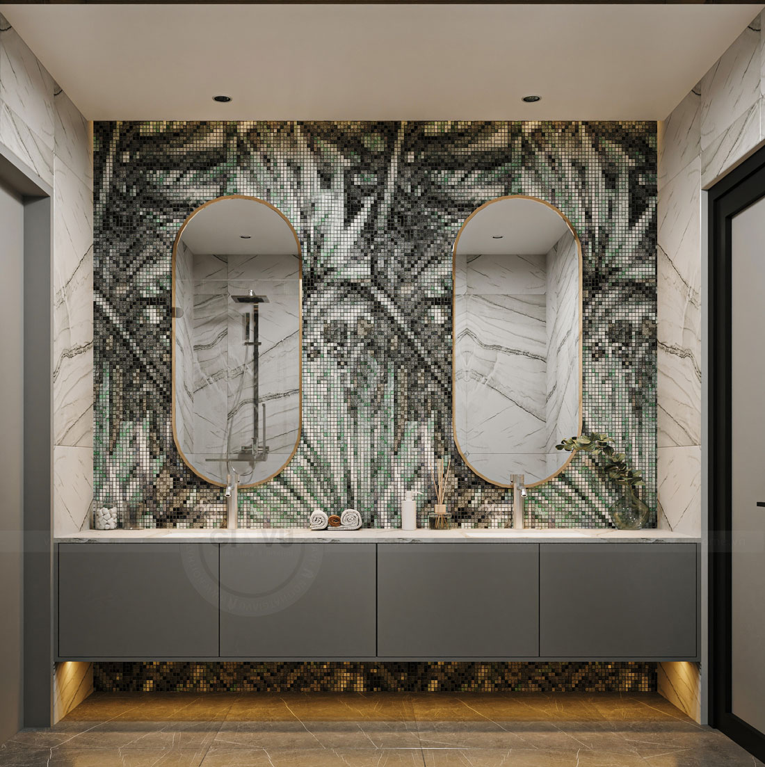 thiết kế thi công biệt thự Vinhomes Vũ Yên nhà anh Trung 51