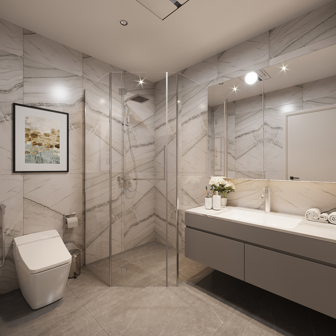 thiết kế thi công biệt thự Vinhomes Vũ Yên nhà anh Trung 67