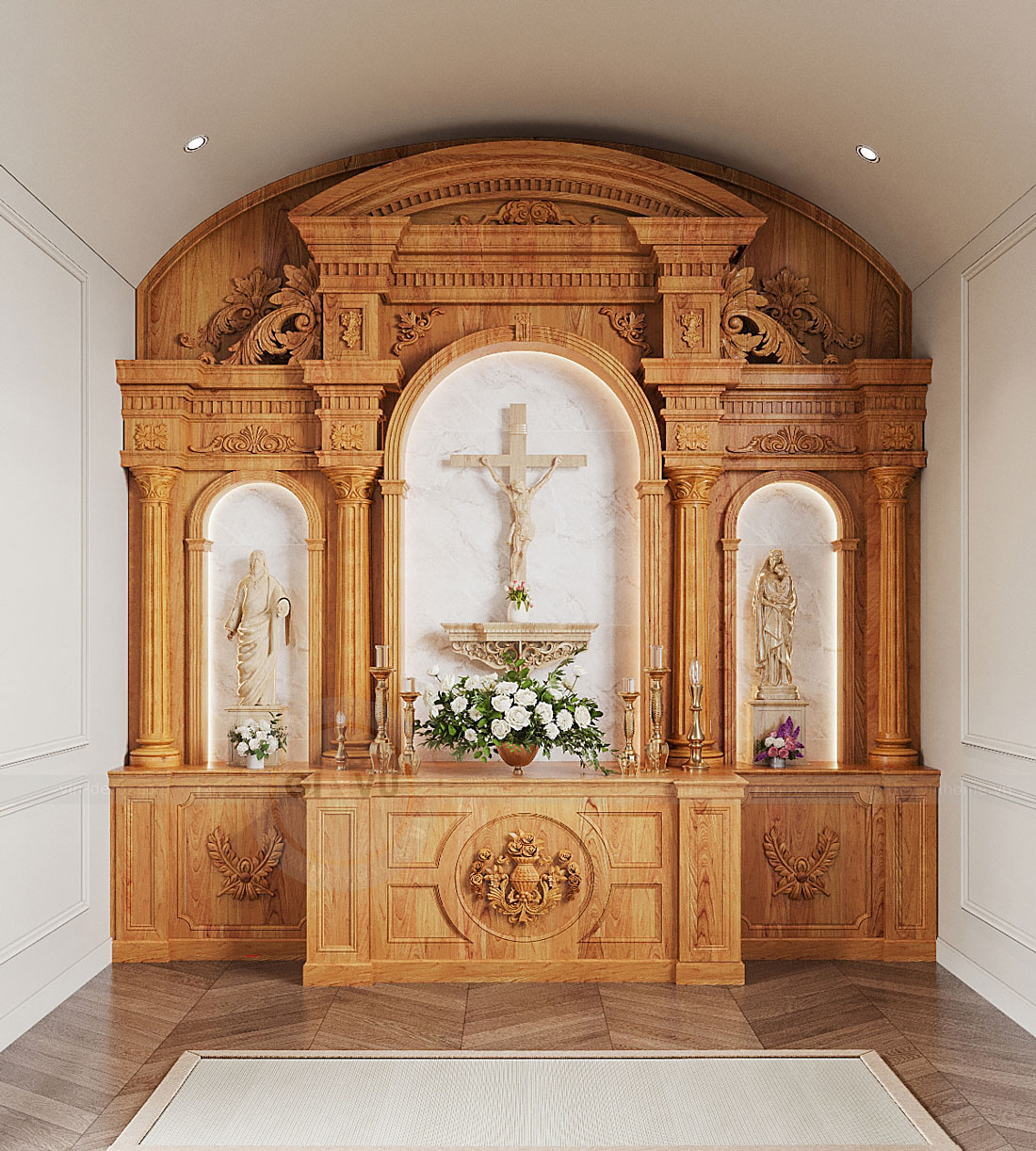 thiết kế thi công biệt thự Vinhomes Vũ Yên nhà anh Trung 74