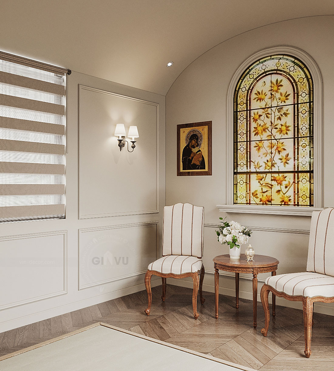 thiết kế thi công biệt thự Vinhomes Vũ Yên nhà anh Trung 75