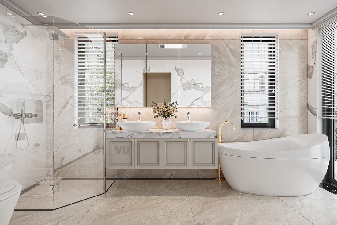 thi công hoàn thiện biệt thự tứ lập Vinhomes Ocean Park 2 20