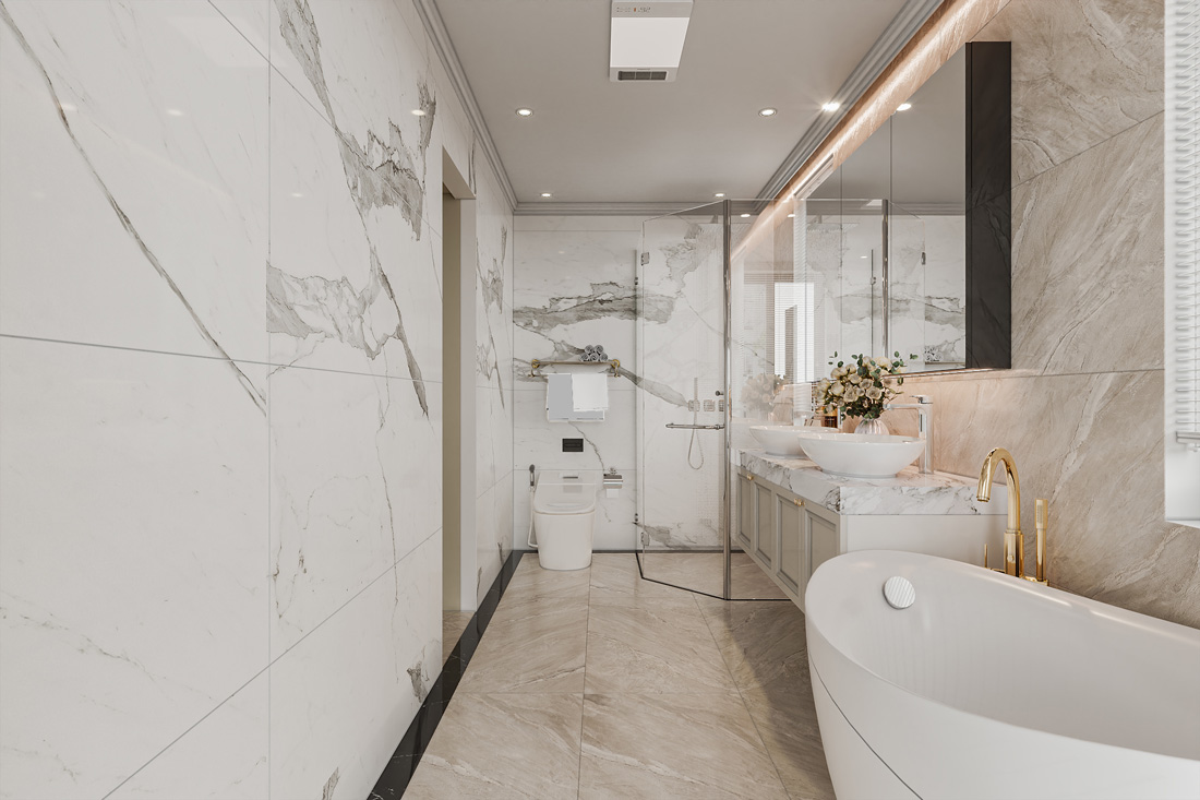 thi công hoàn thiện biệt thự tứ lập Vinhomes Ocean Park 2 21