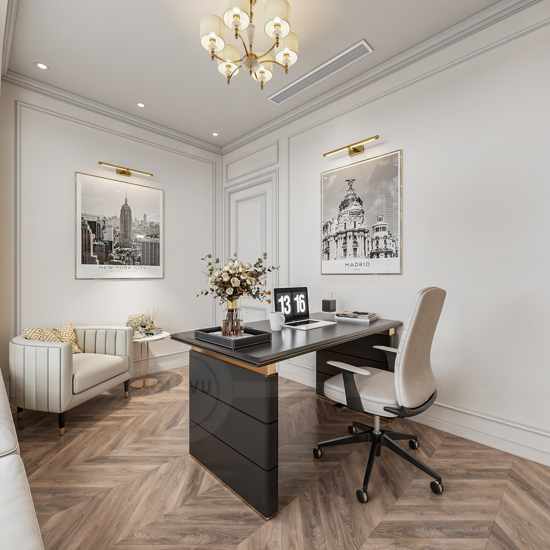 thi công hoàn thiện biệt thự tứ lập Vinhomes Ocean Park 2 24