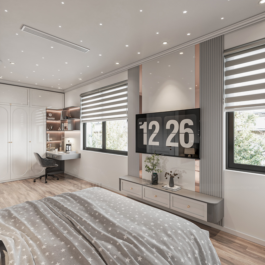 thi công hoàn thiện biệt thự tứ lập Vinhomes Ocean Park 2 31