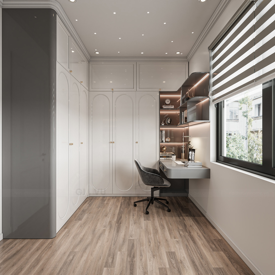 thi công hoàn thiện biệt thự tứ lập Vinhomes Ocean Park 2 32