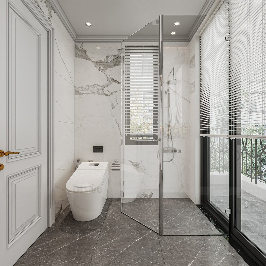 thi công hoàn thiện biệt thự tứ lập Vinhomes Ocean Park 2 34