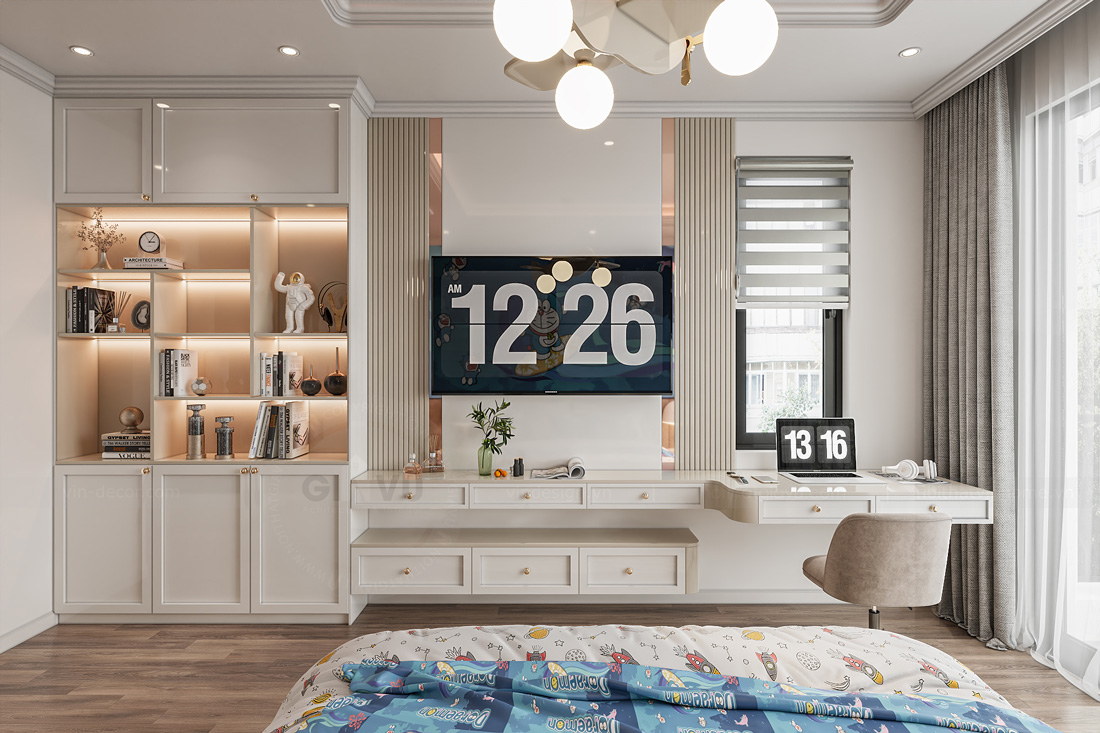 thi công hoàn thiện biệt thự tứ lập Vinhomes Ocean Park 2 38