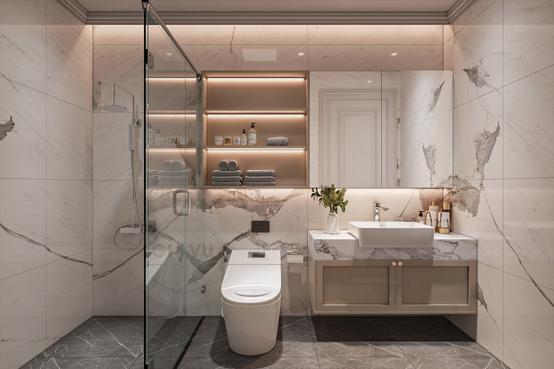 thi công hoàn thiện biệt thự tứ lập Vinhomes Ocean Park 2 39