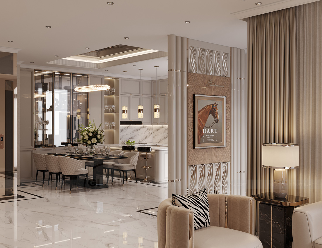 thi công hoàn thiện biệt thự tứ lập Vinhomes Ocean Park 2 4