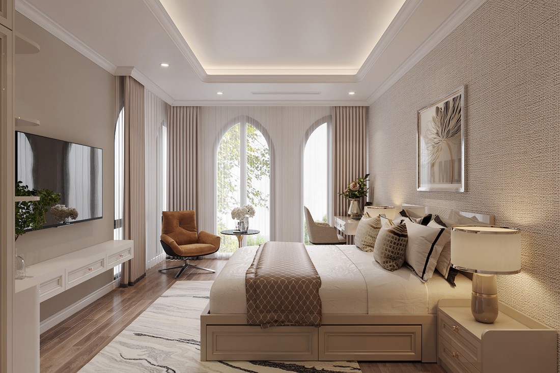 thi công hoàn thiện biệt thự tứ lập Vinhomes Ocean Park 2 44