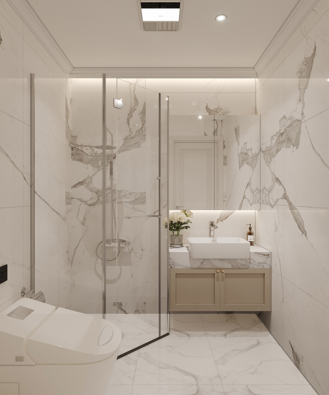 thi công hoàn thiện biệt thự tứ lập Vinhomes Ocean Park 2 46