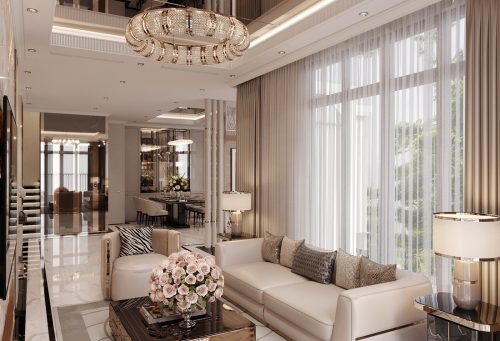 Thi công hoàn thiện biệt thự tứ lập Vinhomes Ocean Park 2