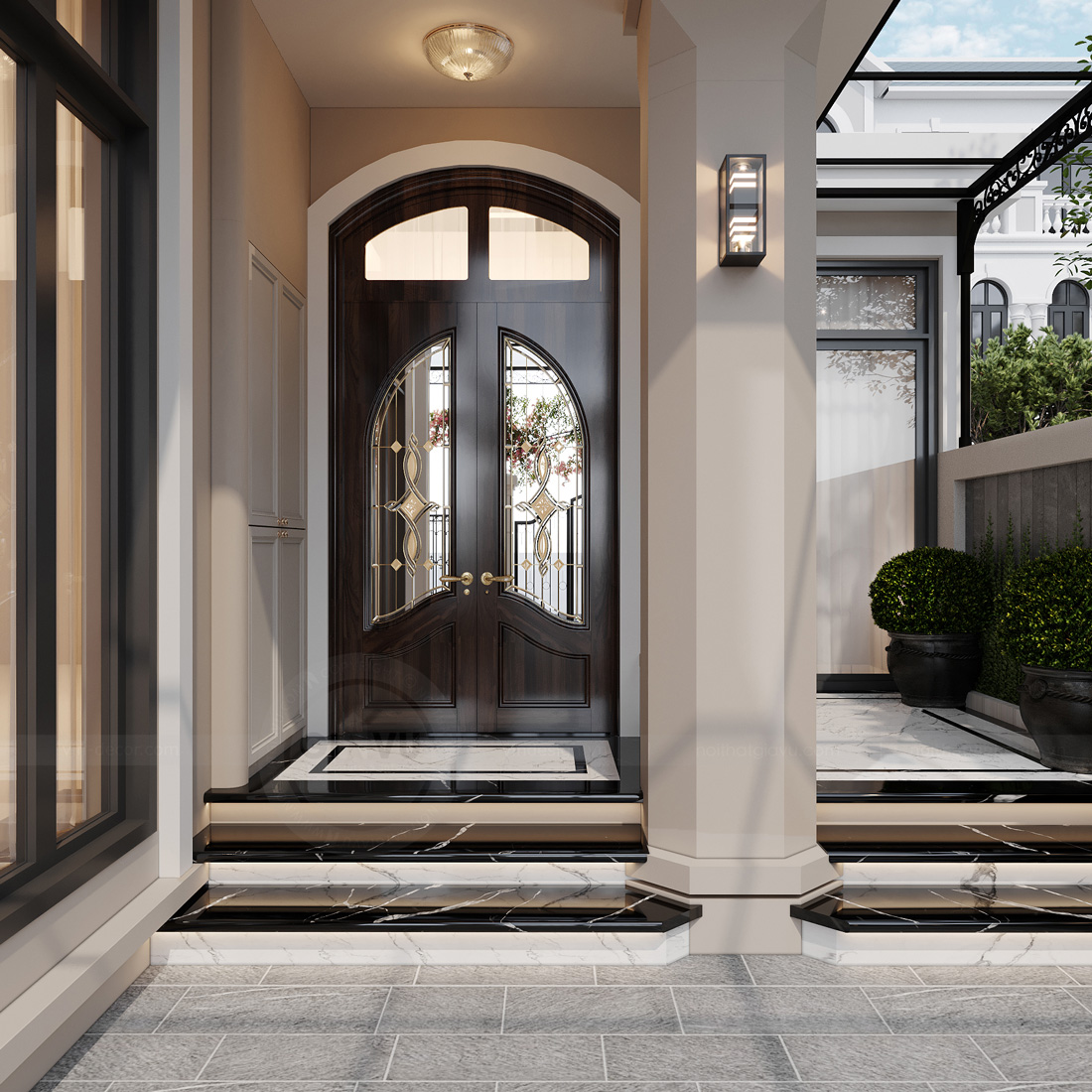 thi công hoàn thiện biệt thự tứ lập Vinhomes Ocean Park 2 56