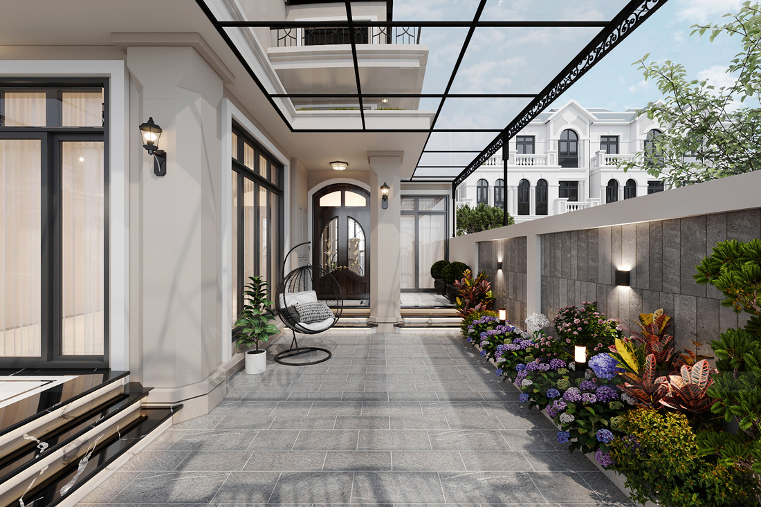 thiết kế thi công biệt thự Ocean Park 3 căn song lập 150m2 1