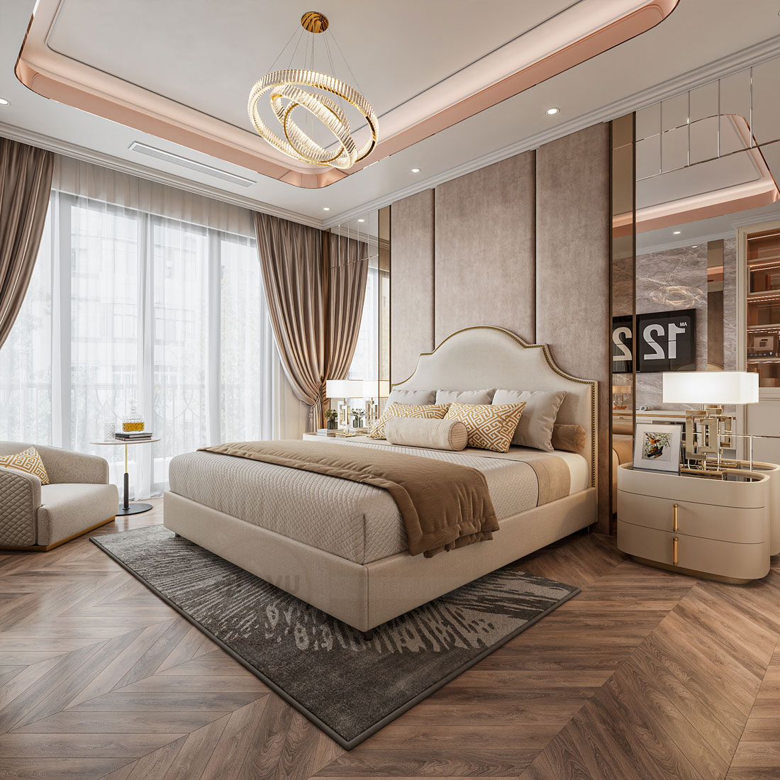 thiết kế thi công biệt thự Ocean Park 3 căn song lập 150m2 19