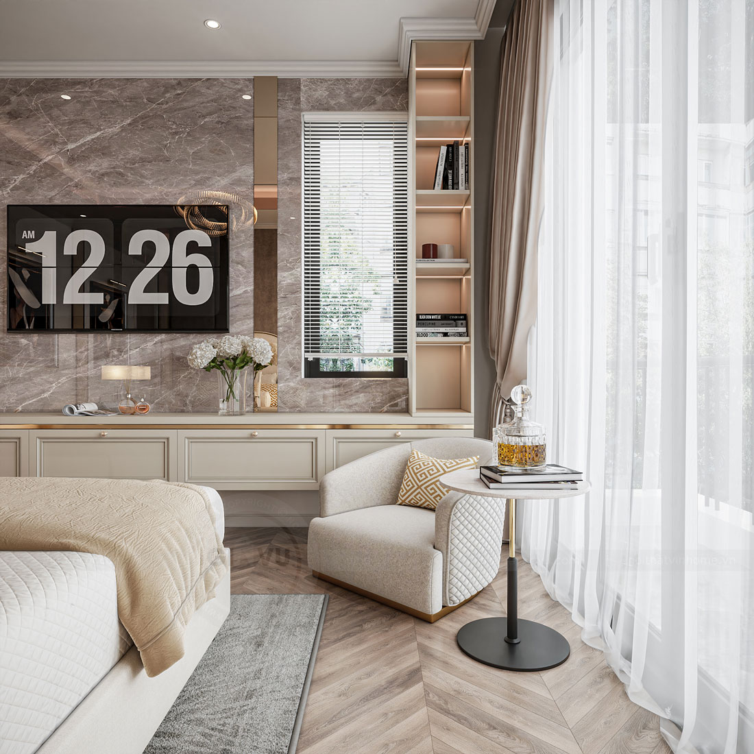 thiết kế thi công biệt thự Ocean Park 3 căn song lập 150m2 22