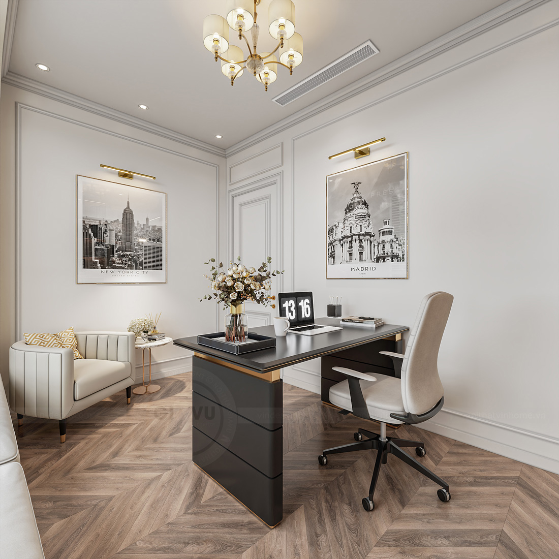 thiết kế thi công biệt thự Ocean Park 3 căn song lập 150m2 27