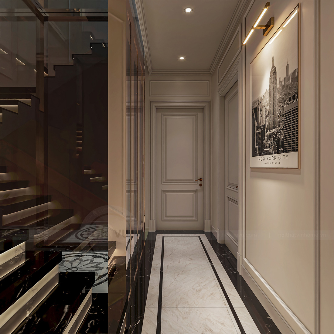 thiết kế thi công biệt thự Ocean Park 3 căn song lập 150m2 32