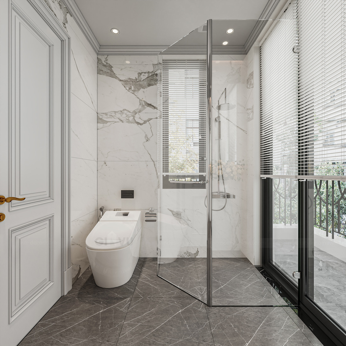 thiết kế thi công biệt thự Ocean Park 3 căn song lập 150m2 40