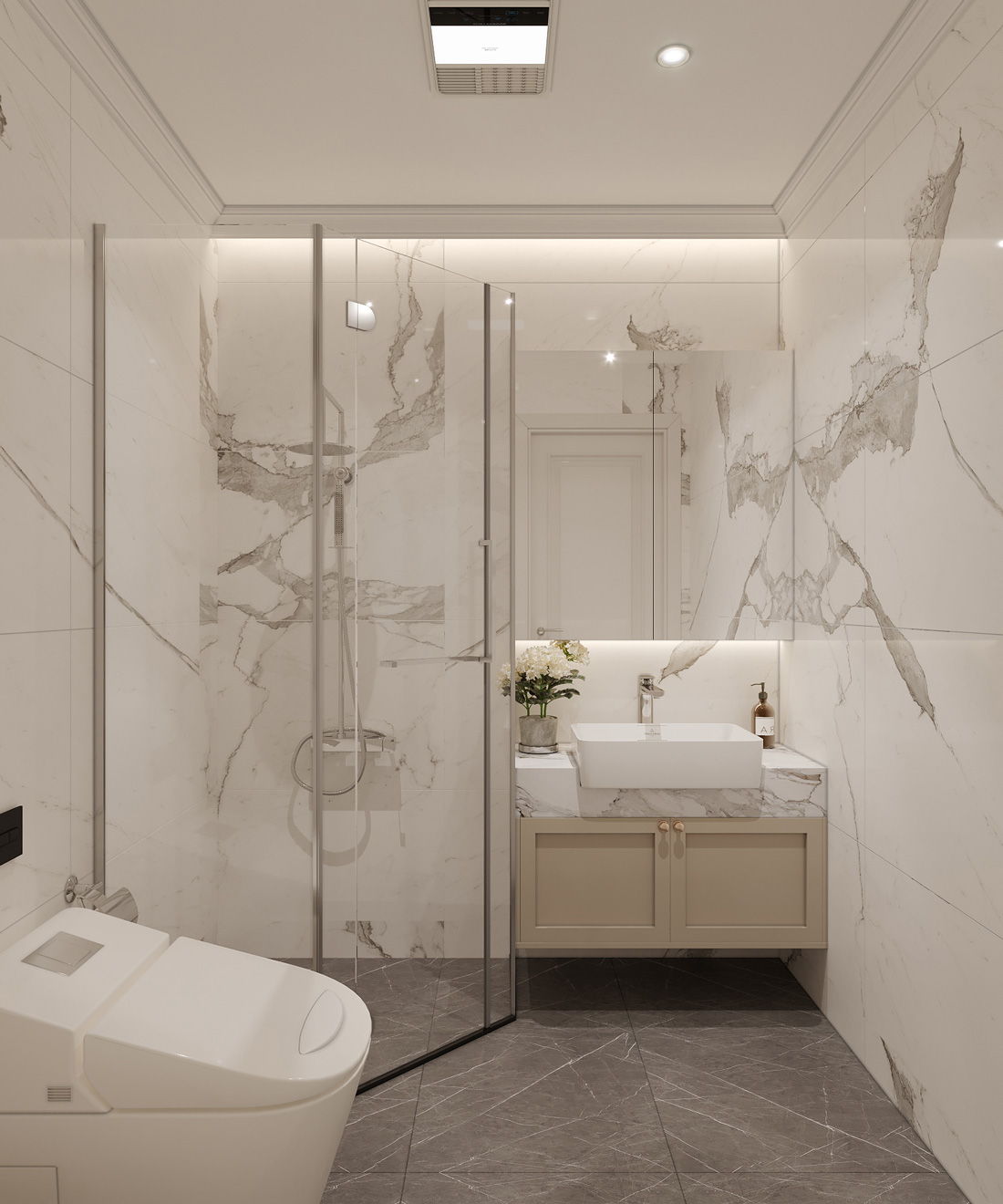 thiết kế thi công biệt thự Ocean Park 3 căn song lập 150m2 50