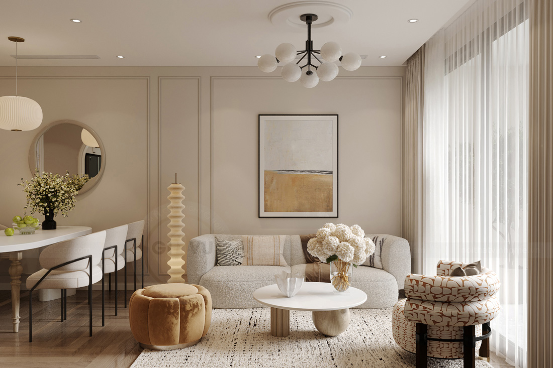 thiết kế thi công căn hộ D' El dorado 2 phòng ngủ 70m2 2