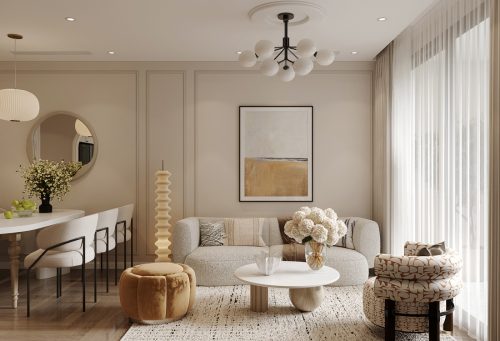 Thiết kế thi công căn hộ D’ El Dorado 2 phòng ngủ 70m2