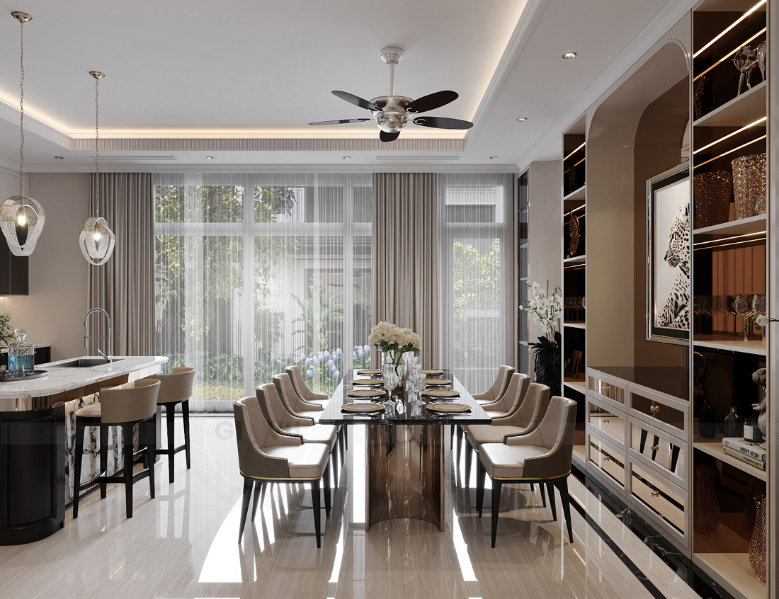 thi công hoàn thiện biệt thự Solasta Mansion Dương Nội B 9