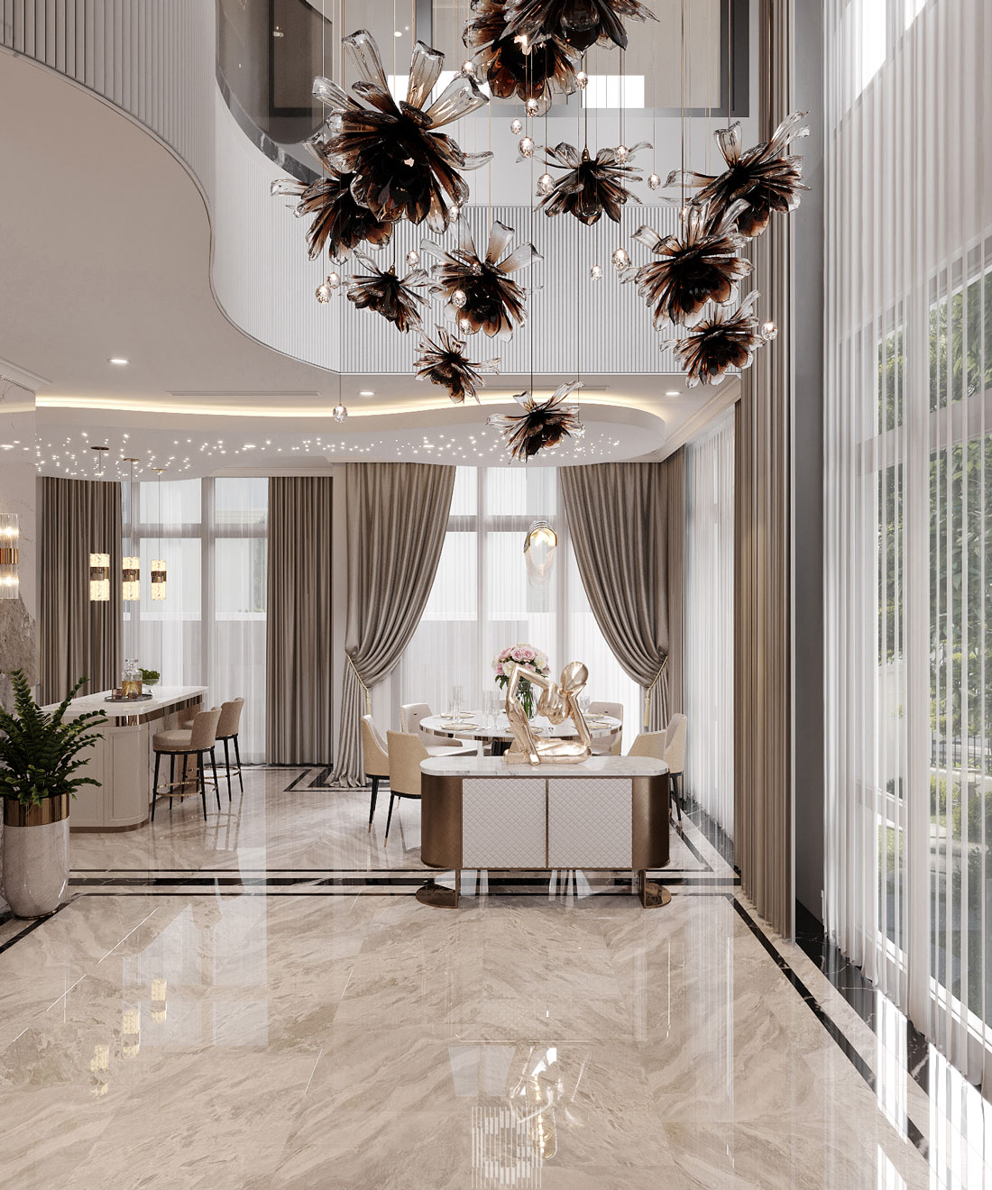 thiết kế nội thất biệt thự Vaquarius Văn Giang 11